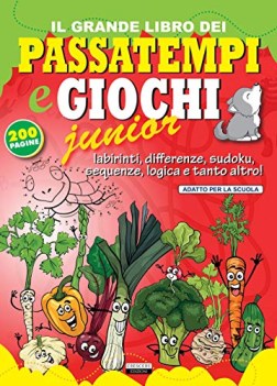 grande libro dei passatempi e giochi junior labirinti differenze