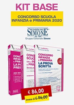 kit base concorso scuola infanzia e primaria 2020 posti comuni con e