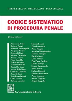 codice sistematico di procedura penale