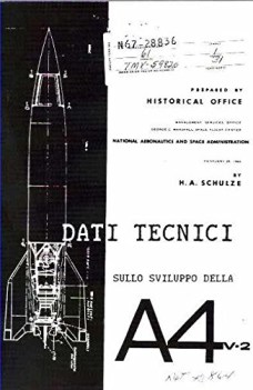 dati tecnici sullo sviluppo della a4 v-2