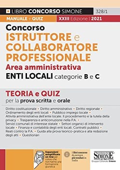 Concorso istruttore collaboratore prof Enti locali Categorie B e C teoria quiz