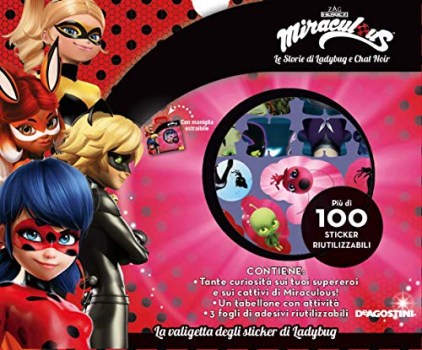 valigetta degli sticker di ladybug miraculous le storie di ladybug