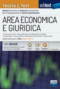 teoria e test area economica e giuridica nozioni teoriche ed esercizi