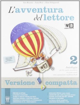 avventura del lettore 2 +invalsi compatt italiano, antologia media