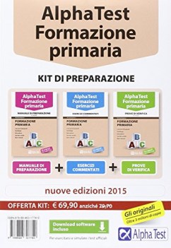 alpha test formazione primaria 11 KIT manuale+esercizi+prove verifica fc