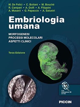 embriologia umana morfogenesi processi molecolari aspetti clinici