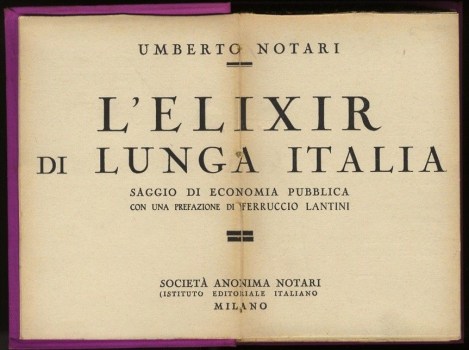 lelixir di lunga italia  saggio di economia pubblica