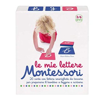 mie lettere montessori 26 carte con lettere smerigliate da toccare