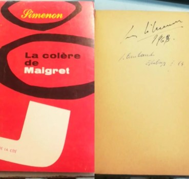 colere de maigret Simenon AUTOGRAFATO