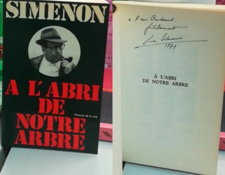 a l\'abri de notre arbre Simenon AUTOGRAFATO