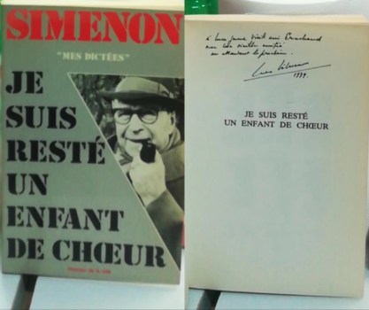 je suis reste un enfant de choeur Simenon AUTOGRAFATO