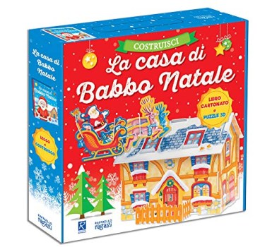 casa di babbo natale libro cartonato e puzzle 3D