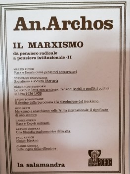 an archos il marxismo n. 2 da pensiero radicale a pensiero istituzionale