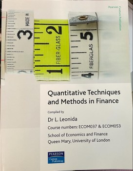 quantitative techniques and methods in finance