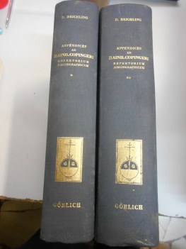 appendices ad hainii copingeri repertorium bibliographicum volume 1 e 2