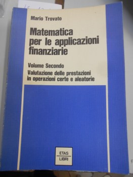 matematica per le applicazioni finanziarie volume 2