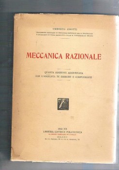 meccanica razionale quarta edizione aggiornata