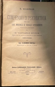 compendio di psichiatria per uso dei medici e degli studenti