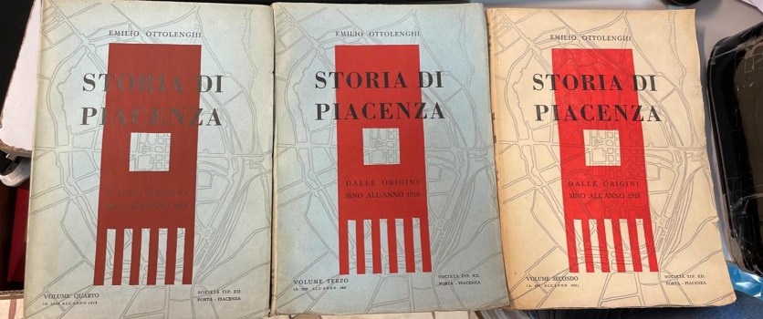 storia di piacenza 3 VOLUMI