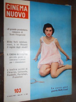 cinema nuovo 103 COVER GIRL GUARDA HOLLYWOOD marzo 1957