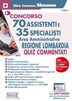 70 assistenti e 35 specialisti  area amministrativa regione lombardia quiz comm.