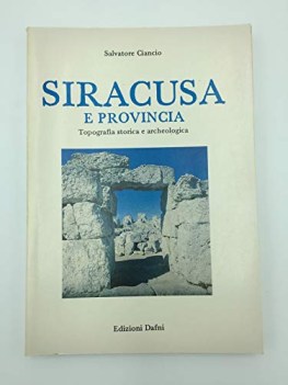 siracusa e provincia topografia storica e archeologica