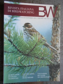 rivista italiana birdwatching luglio/settembre 1993 BW