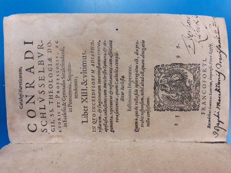 Catalogi Hereticorum Libro 13 e ultimo 1599