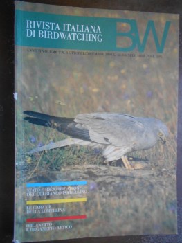 rivista italiana birdwatching ottobre/dicembre 1994 BW