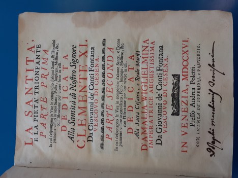 santita e la pieta trionfante in ogni dignita conditione e stato parti 1-2. 1716