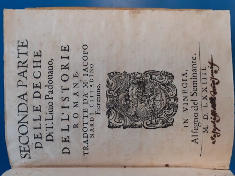 Seconda parte delle deche di tTto Livio storia romana 1574