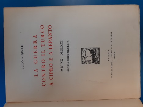 Guerra contro il turco a Cipro e a Lepanto