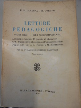 letture pedagogiche volume terzo eta contemporanea