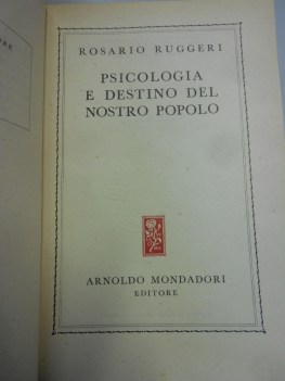 psicologia e destino del nostro popolo