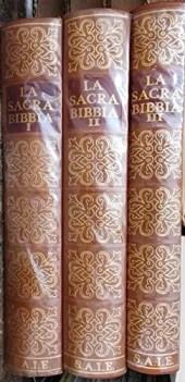 sacra bibbia illustrata con riproduzioni di capolavori d\'arte 3 volumi