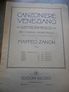 canzoniere veneziano settecentesco vol. 1