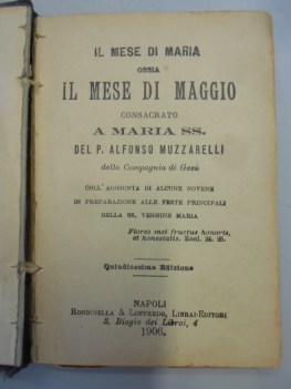 mese di maria ossia il mese di maggio