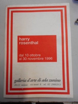 harry rosenthal libretto galleria d\'arte 1996