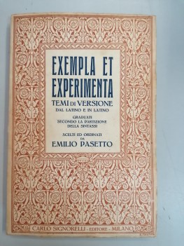 exempla et experimenta temi di versione