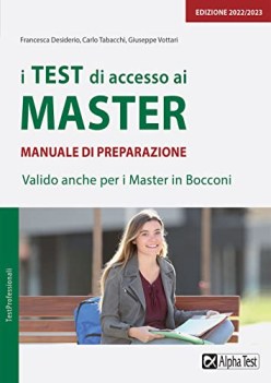 test di accesso ai master manuale valido anche per master in bocconi