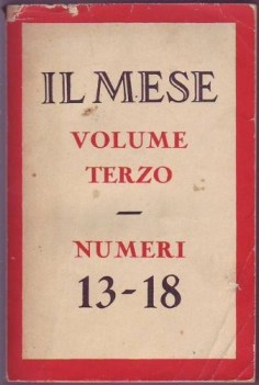 mese volume terzo numeri 13-18