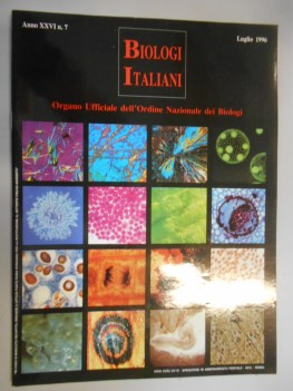 biologi italiani anno xxvi NUMERO 7 - LUGLIO 1996