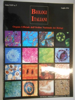 biologi italiani anno xxiv NUMERO 7 - LUGLIO 1994