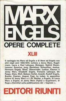 marx engels opere complete XLIII carteggio 1868 1870