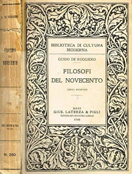 filosofi del novecento terza edizione