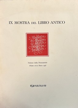 ix mostra del libro antico milano palazzo della permanente 1998