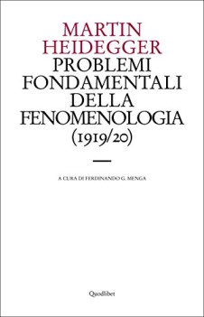 problemi fondamentali della fenomenologia 1919-20