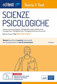 scienze psicologiche 2022 manuale di teoria con ebook e simula