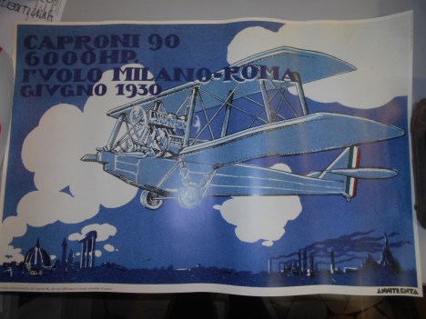 cartolina commemorativa del caproni 90 annitrenta 70X45