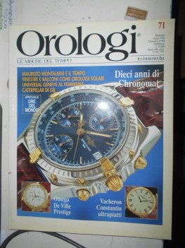 orologi 71 FEBBRAIO 1994 anno VIII le misure del tempo